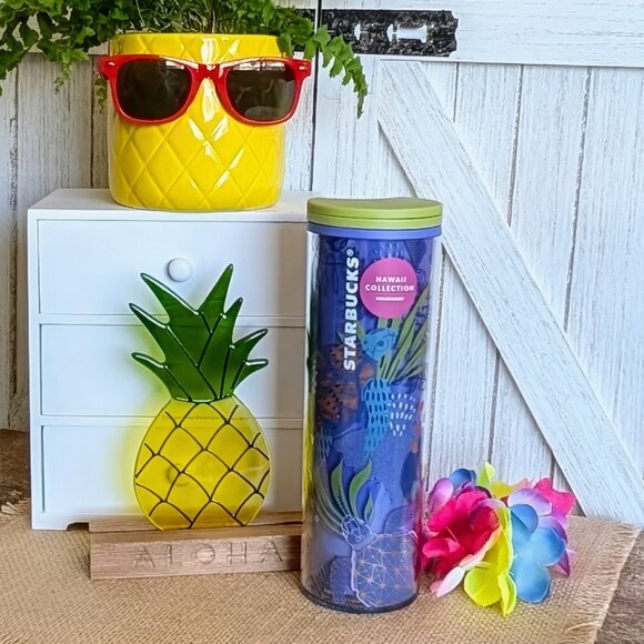 🌺 Starbucks Exclusive Hawaii Collection Sea Turtle Tropical Acrylic Tumbler - Picture 1 of 6